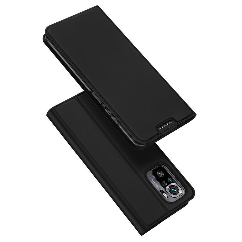 DUX PU kožené pouzdro na mobil Xiaomi Redmi Note 10 4G/Redmi Note 10S/Poco M5s - černé