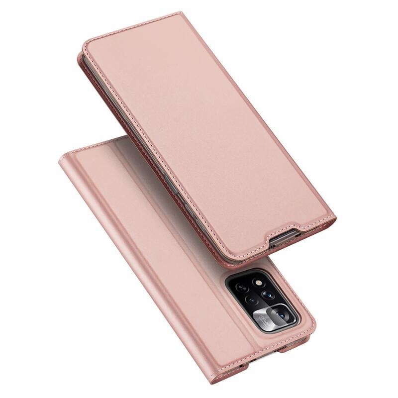 DUX PU kožené pouzdro na mobil Xiaomi Redmi Note 11 Pro+ 5G - růžovozlaté