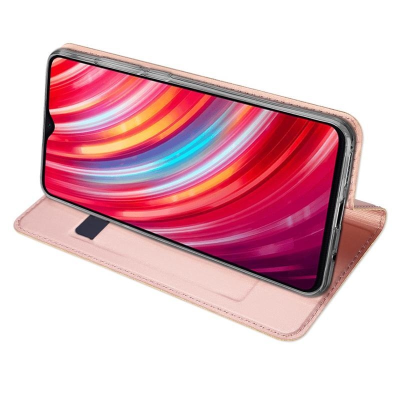 DUX PU kožené pouzdro na mobil Xiaomi Redmi Note 8 Pro - růžovozlaté