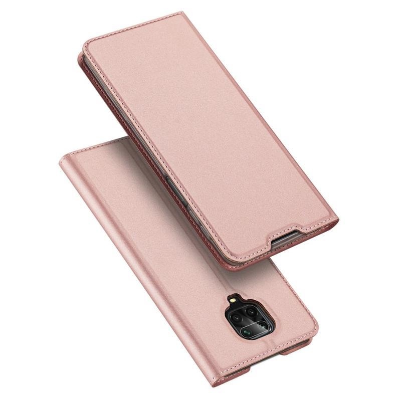 DUX PU kožené pouzdro na mobil Xiaomi Redmi Note 9 Pro/Note 9S - růžovozlaté