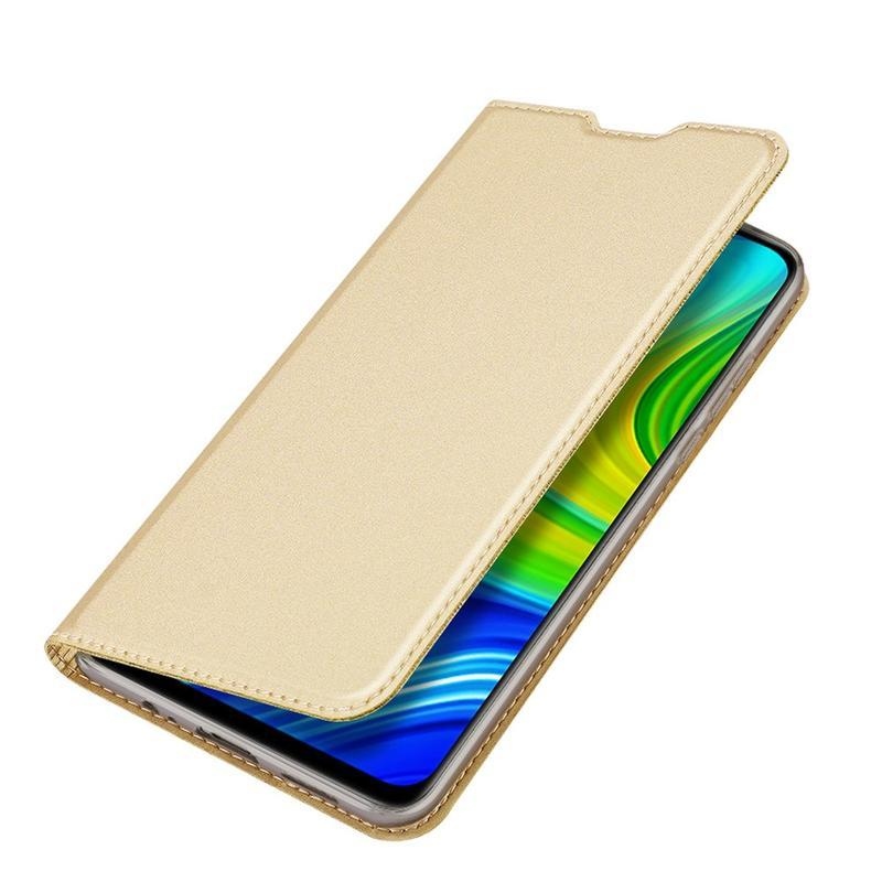 DUX PU kožené pouzdro na mobil Xiaomi Redmi Note 9 - zlaté