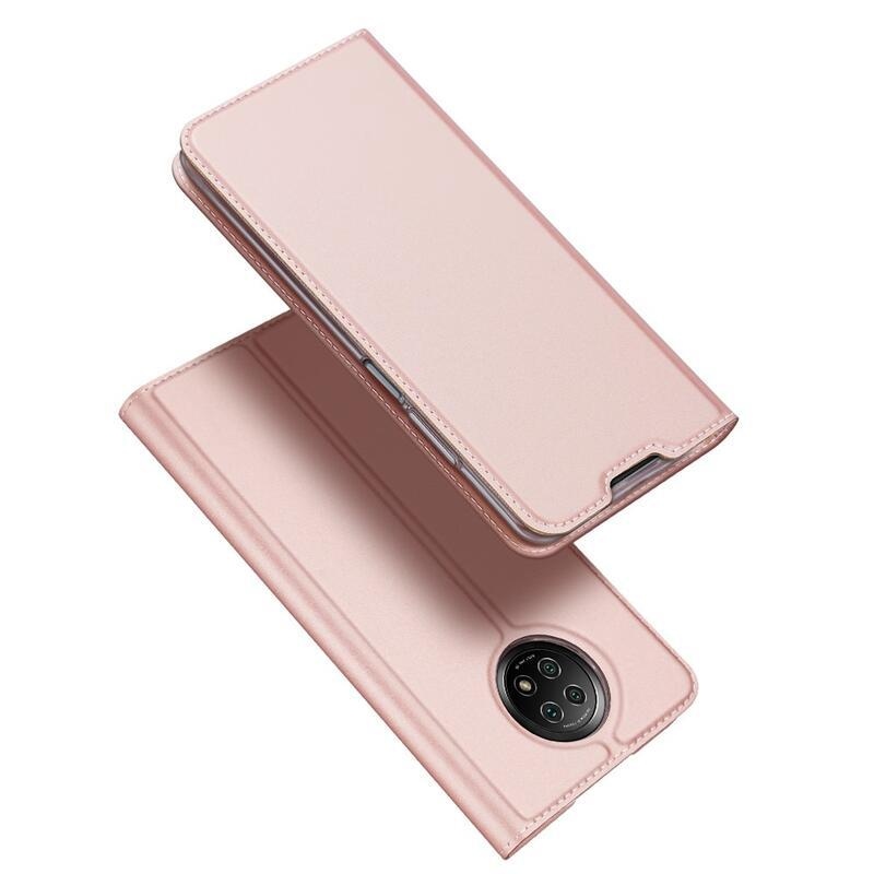 DUX PU kožené pouzdro na mobil Xiaomi Redmi Note 9T 5G - růžové