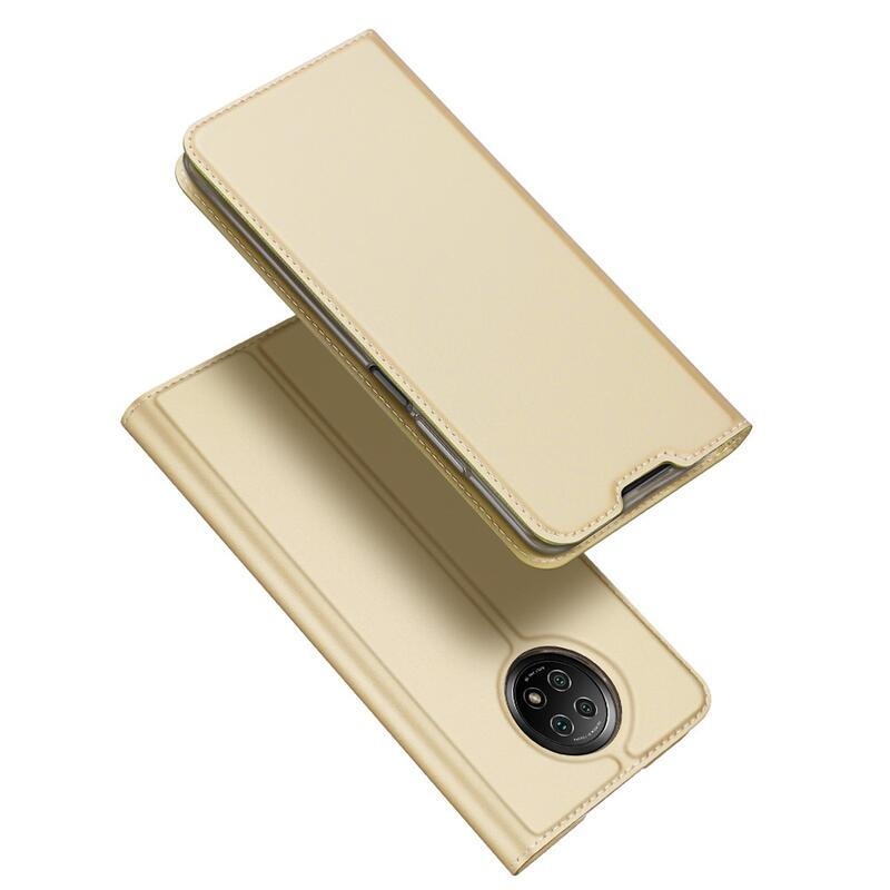 DUX PU kožené pouzdro na mobil Xiaomi Redmi Note 9T 5G - zlaté