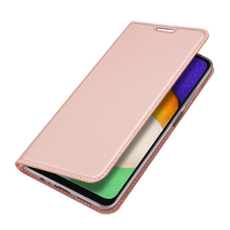 DUX PU kožené pouzdro na mobilní telefon Samsung Galaxy A13 5G/Galaxy A04s (164.7 x 76.7 x 9.1 mm) - růžovozlaté