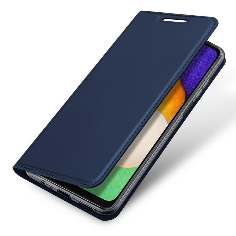 DUX PU kožené pouzdro na mobilní telefon Samsung Galaxy A13 5G/Galaxy A04s (164.7 x 76.7 x 9.1 mm) - tmavěmodré