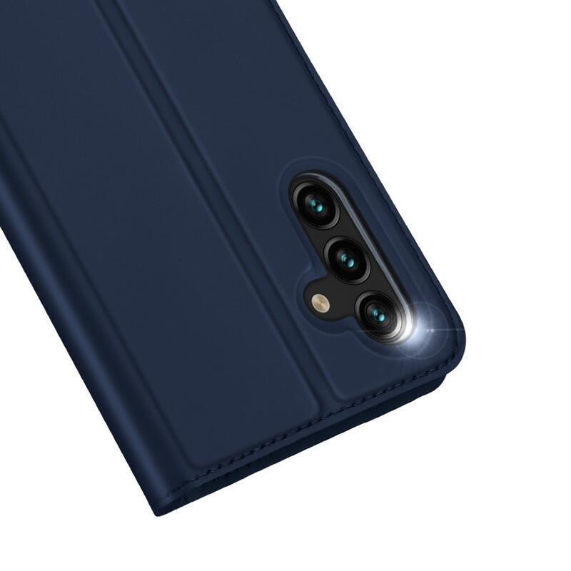 DUX PU kožené pouzdro na mobilní telefon Samsung Galaxy A13 5G/Galaxy A04s (164.7 x 76.7 x 9.1 mm) - tmavěmodré