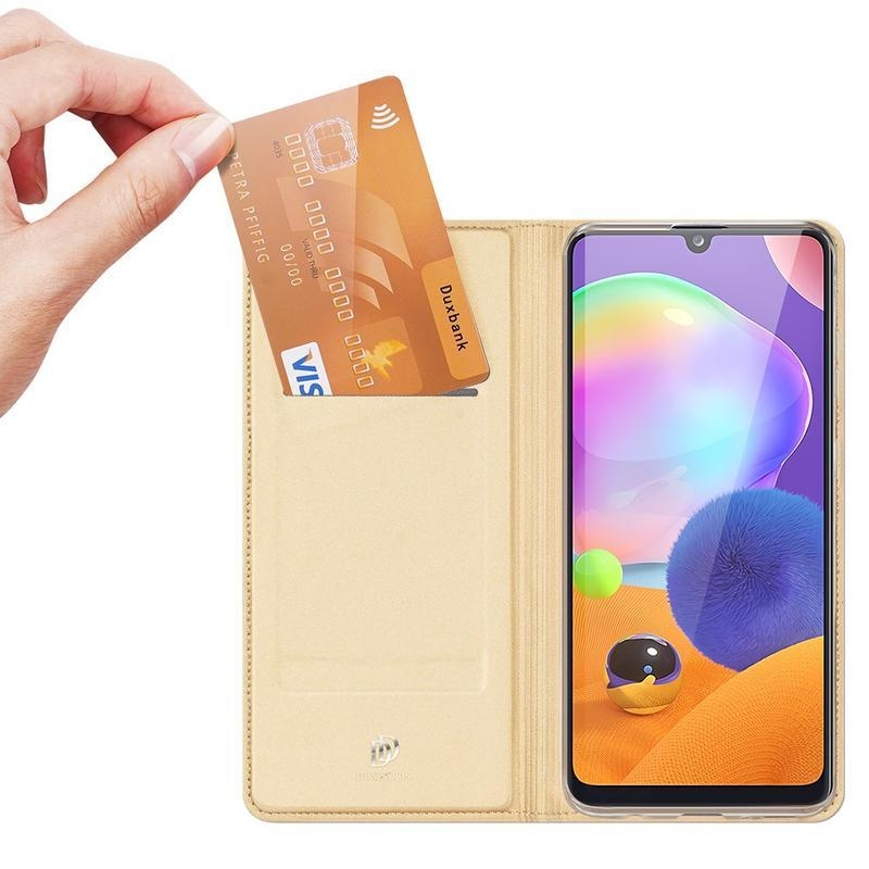 DUX PU kožené pouzdro pro mobil Samsung Galaxy A31 - zlaté