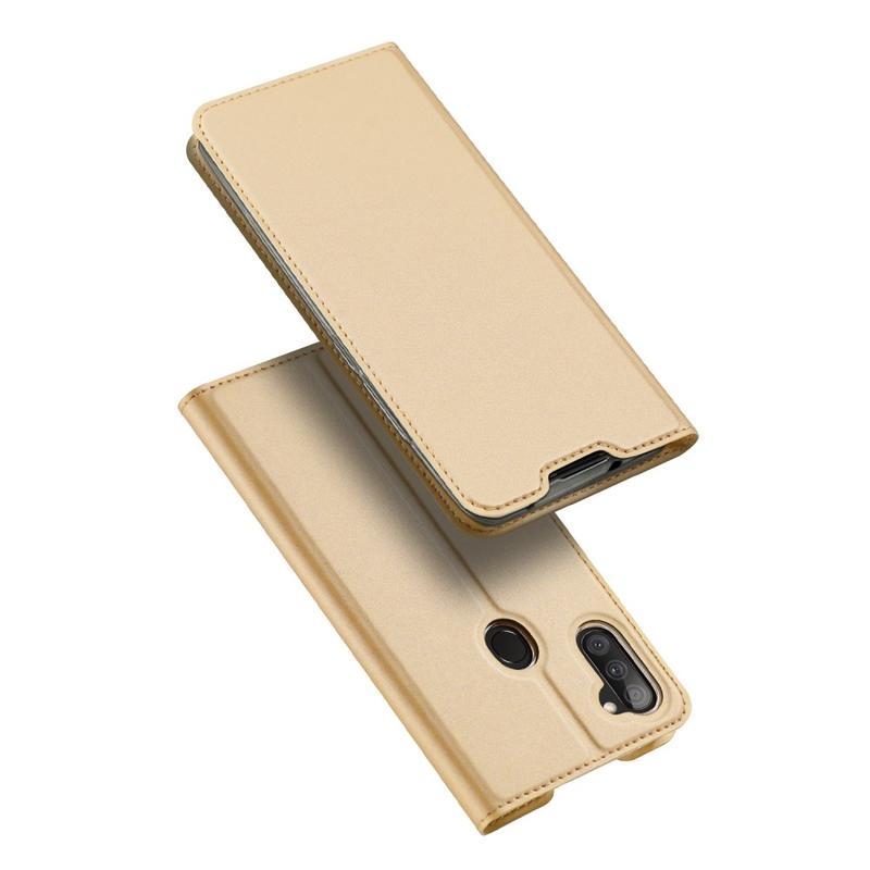 DUX PU kožené pouzdro pro mobil Samsung Galaxy M11 - zlaté