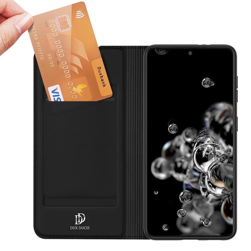 DUX stylové PU kožené pouzdro na telefon Samsung Galaxy S21 - černé
