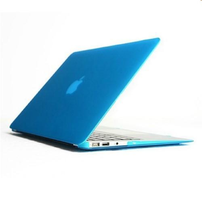 Enky set matný plastový obal, chránič klávesnice a protip rachová zástrčka na MacBook Air 13.3 - světlemodrý