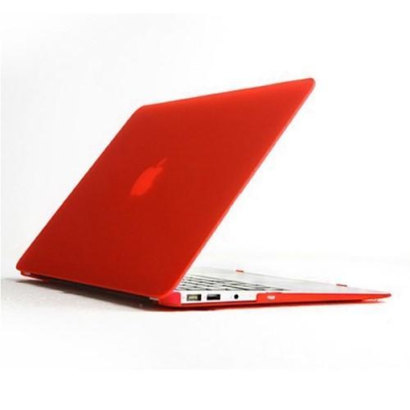 Enky set matný plastový obal, chránič klávesnice a protiprachová zástrčka na MacBook Air 13.3 - červený