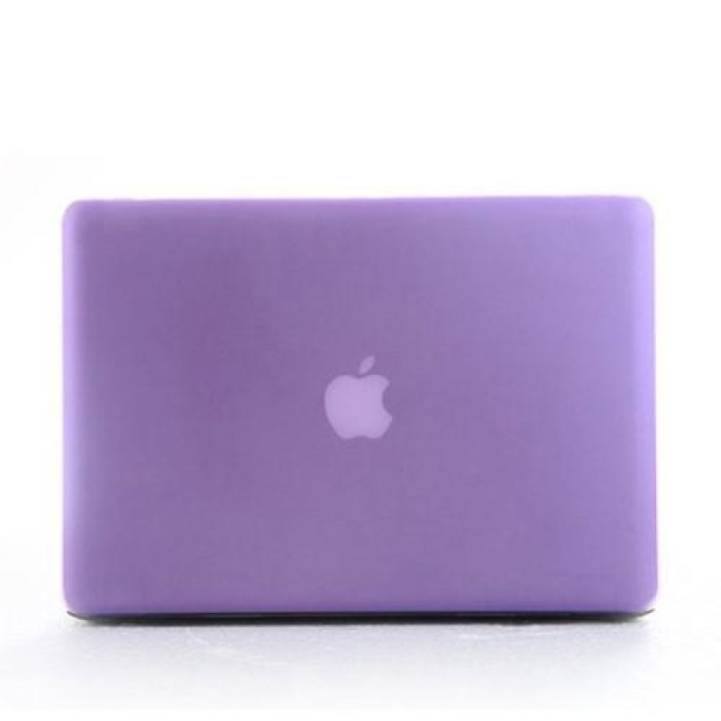 Enky set matný plastový obal, chránič klávesnice a protiprachová zástrčka na MacBook Air 13.3 - fialový