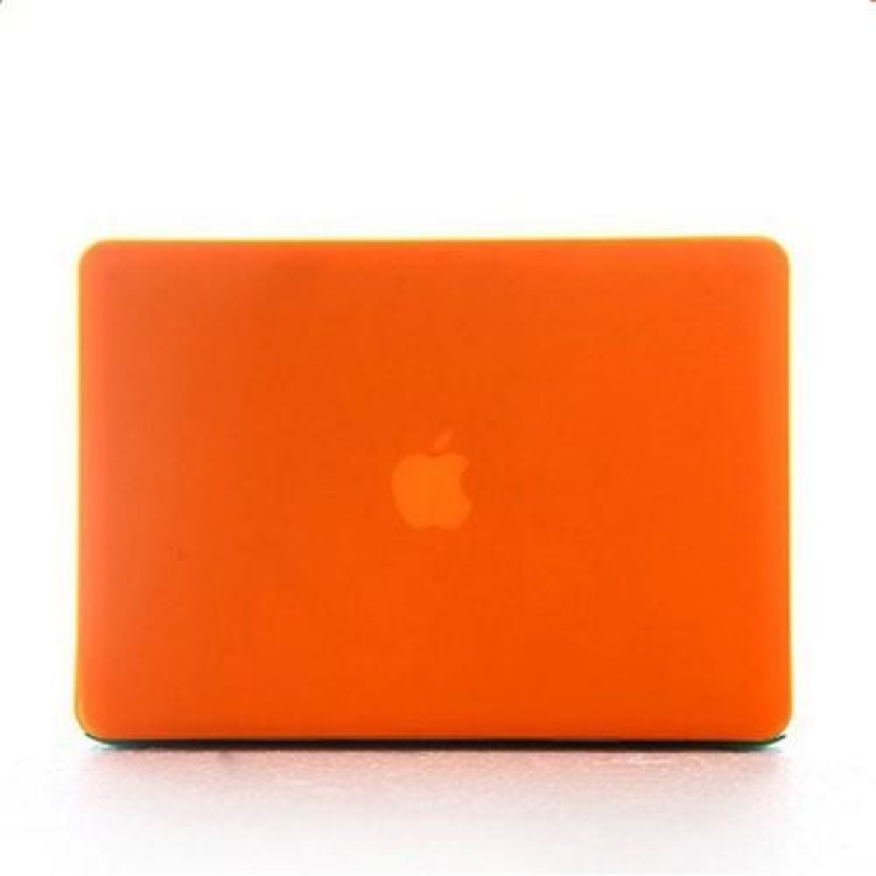 Enky set matný plastový obal, chránič klávesnice a protiprachová zástrčka na MacBook Air 13.3 - oranžový