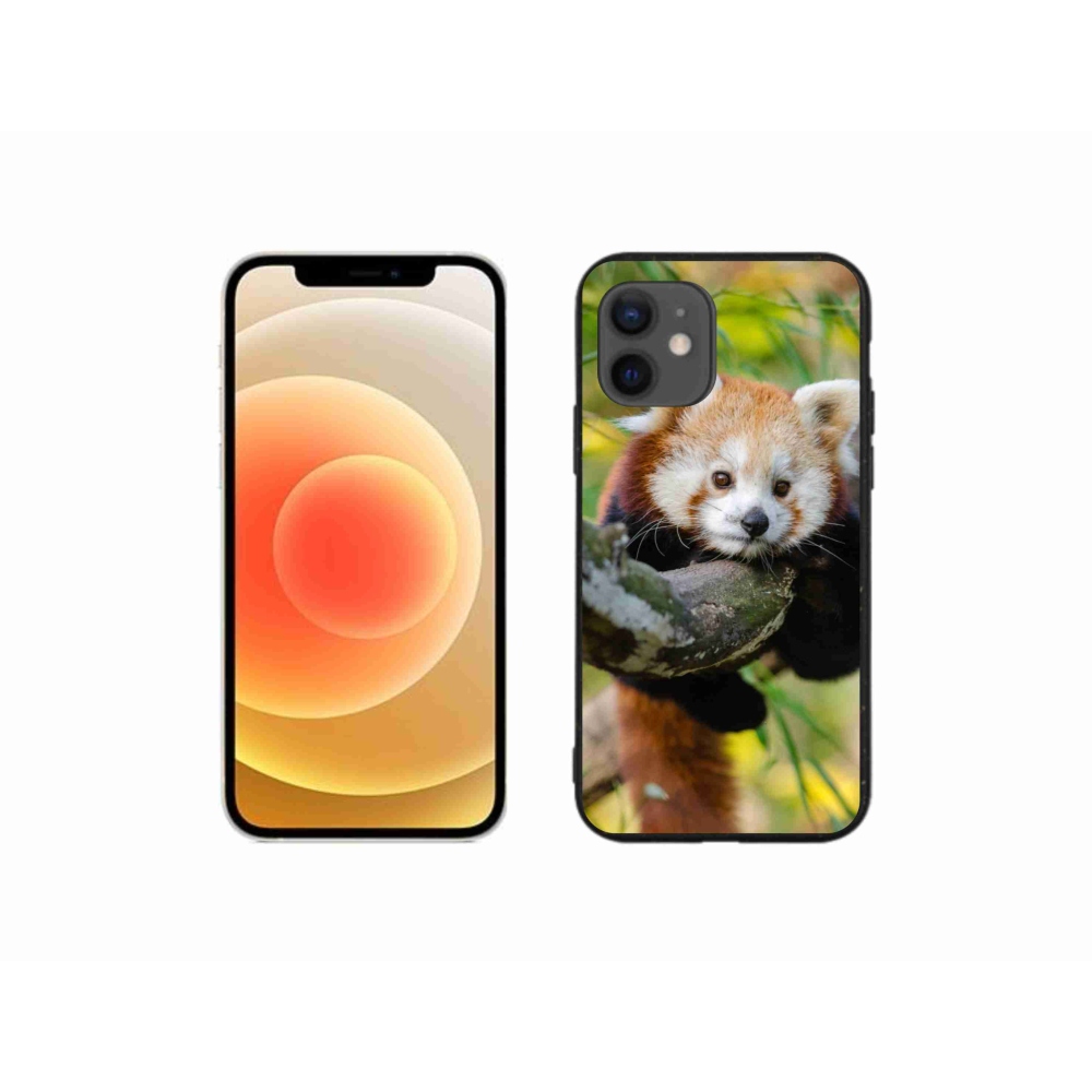 Gelový kryt mmCase na iPhone 12 mini - panda červená