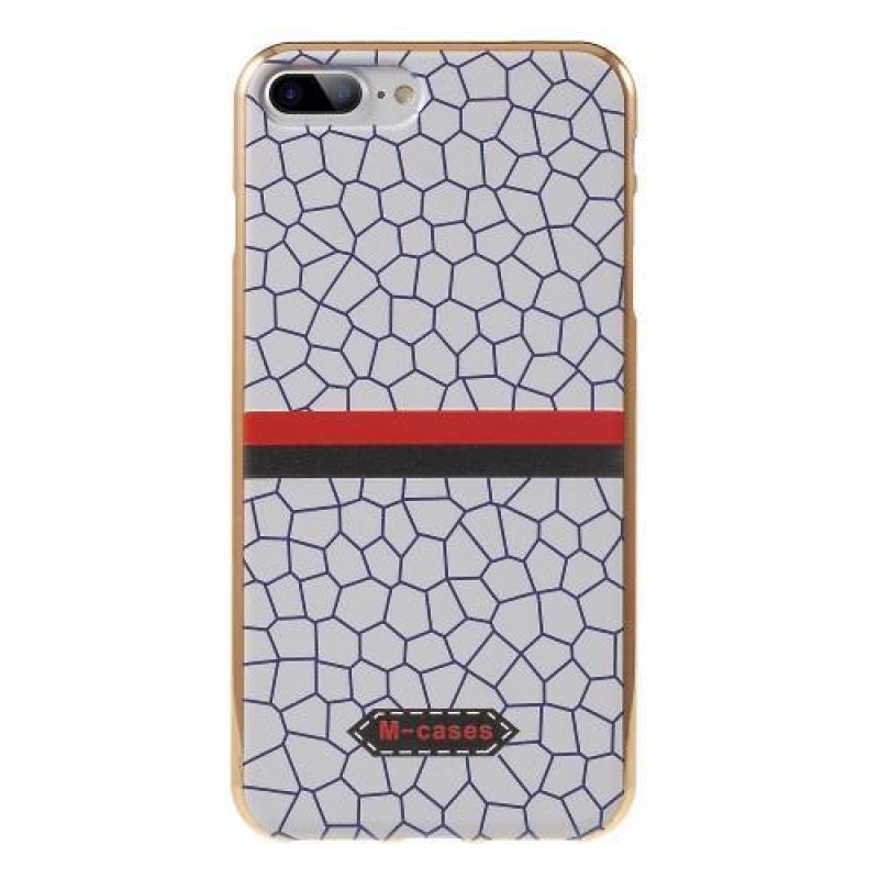 FashionStyle gelový obal s PU koženými zády na iPhone 8 Plus a iPhone 7 Plus - mozaika