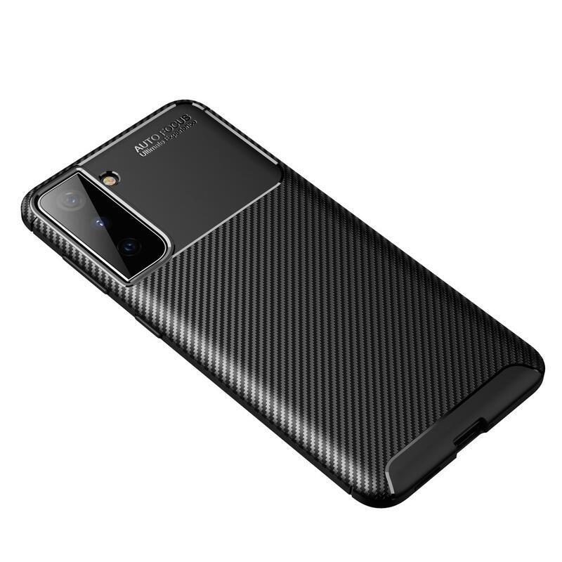 Fiber odolný gelový obal na mobil Samsung Galaxy S21 Plus - černý