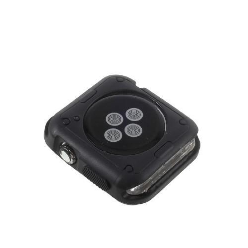 Flex gelový obal s barevným rámováním na Apple Watch 38mm - černý/červený