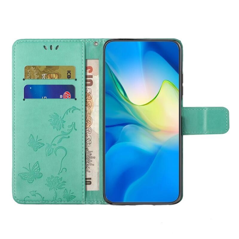 Flower knížkové pouzdro na Xiaomi Redmi Note 12 5G/Poco X5 5G - zelené