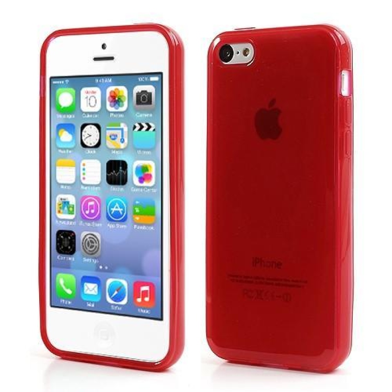 Frosty matný gelový obal na iPhone 5C - červený