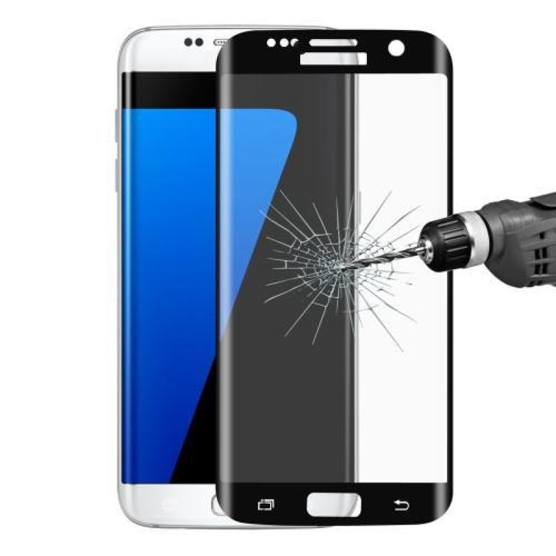 Full celoplošné tvrzené sklo na displej Samsung Galaxy S7 Edge - černý lem