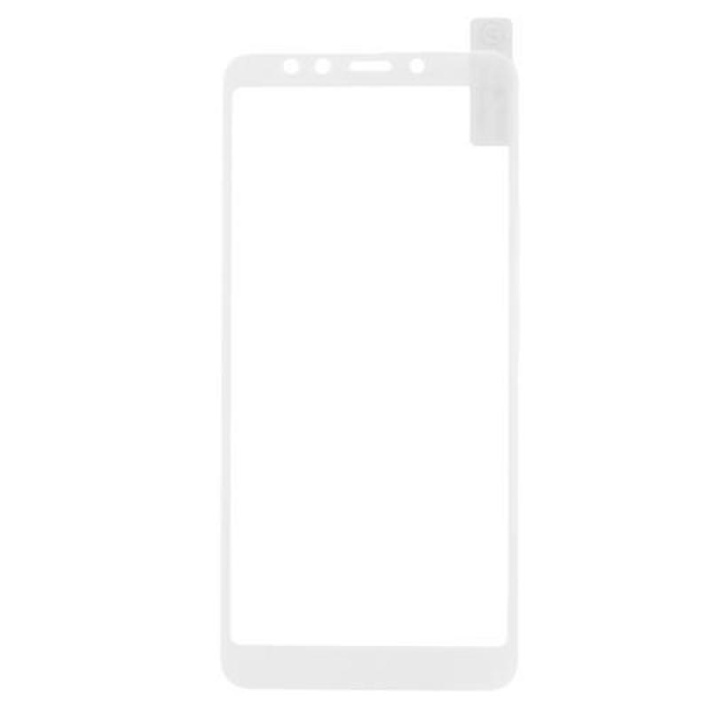 Full celoplošné tvrzené sklo na Xiaomi Redmi 5 - bílý lem