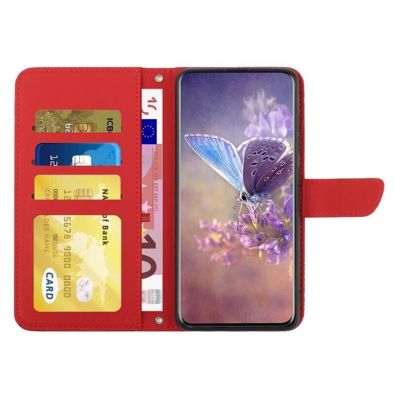 Gami PU kožené peněženkové pouzdro na mobil Xiaomi Poco F4 GT - červené