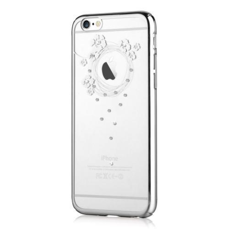 Garl krystalový plastový obal na iPhone 6s Plus a 6 Plus - stříbrný