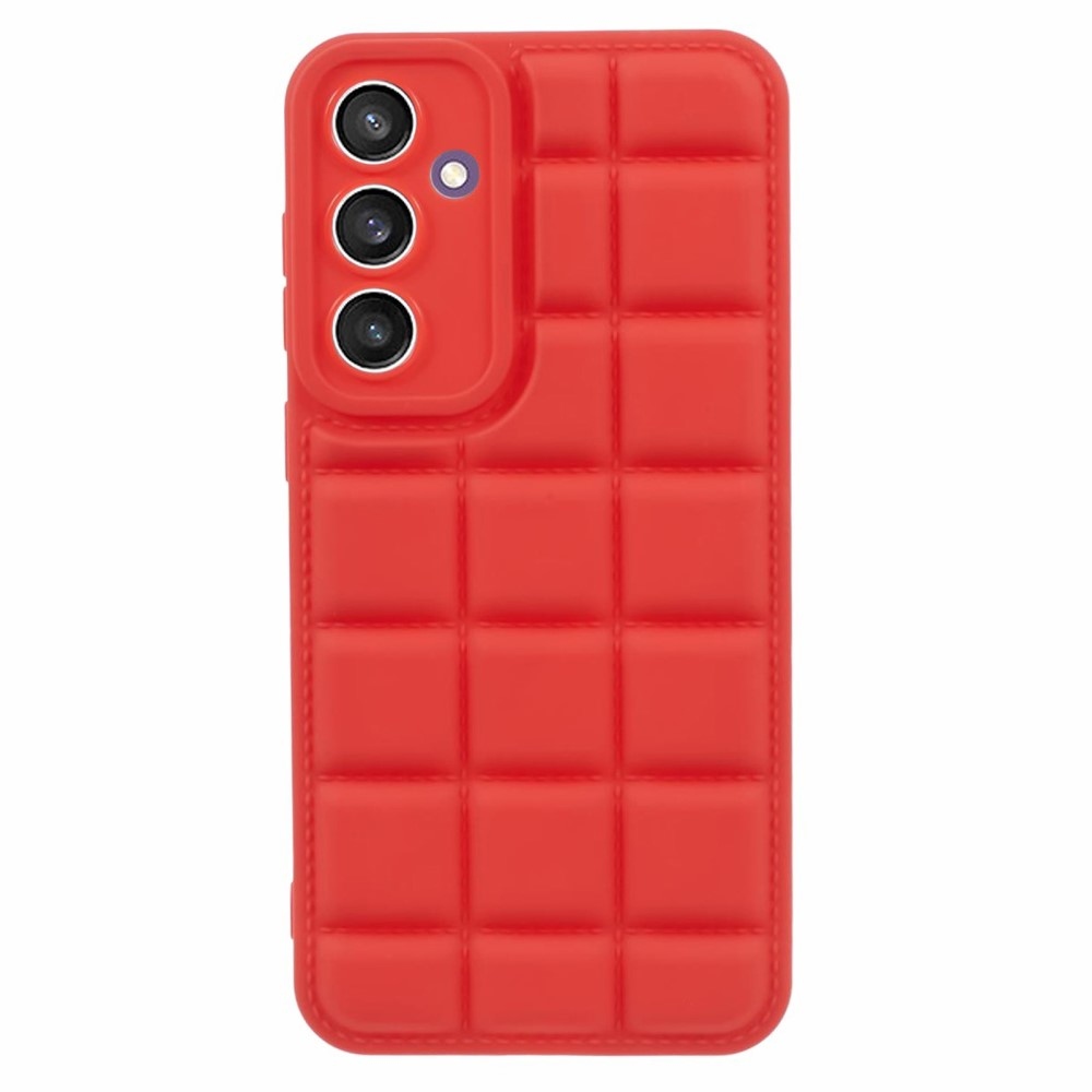 Grid odolný gelový obal na Samsung Galaxy S23 FE - červený