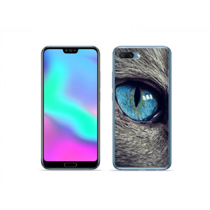 Gelové pouzdro mmCase na mobil Honor 10 - modré kočičí oko