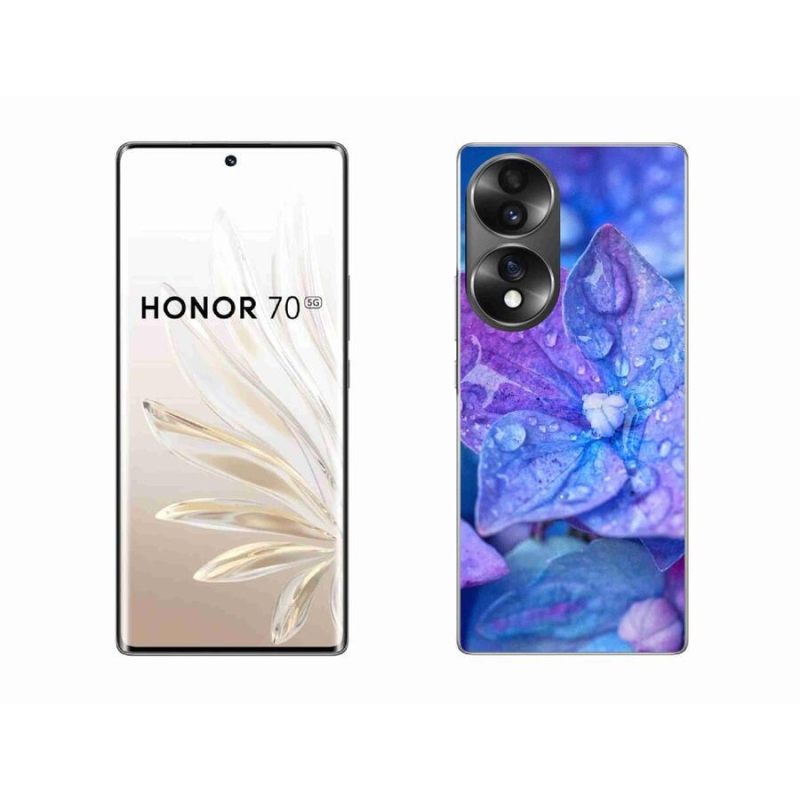 Gelové pouzdro mmCase na mobil Honor 70 - fialový květ