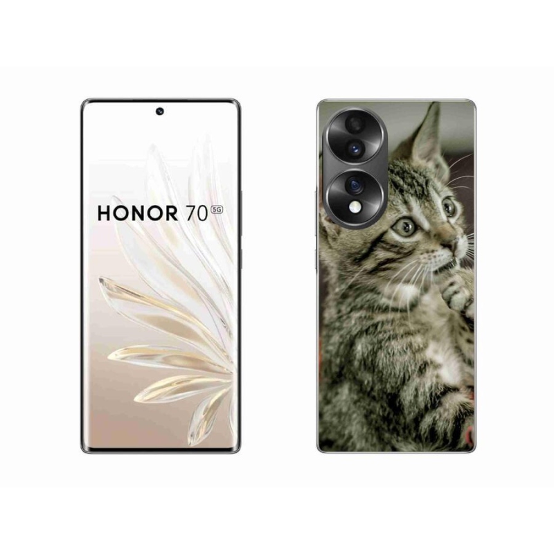 Gelové pouzdro mmCase na mobil Honor 70 - roztomilá kočka
