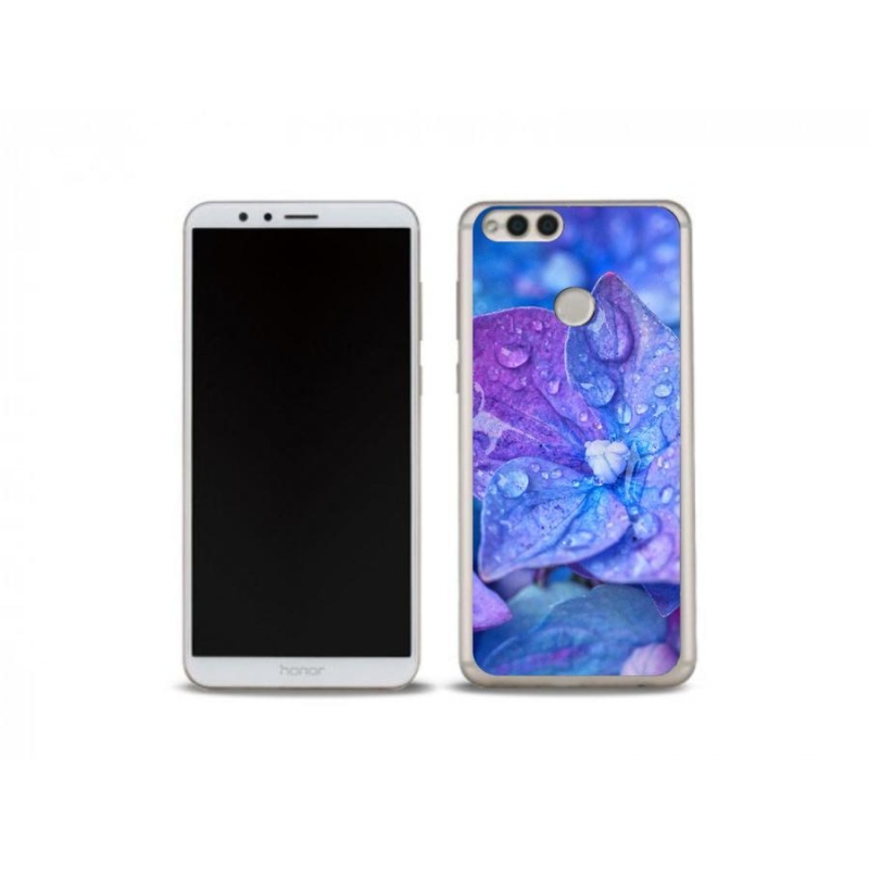Gelové pouzdro mmCase na mobil Honor 7X - fialový květ