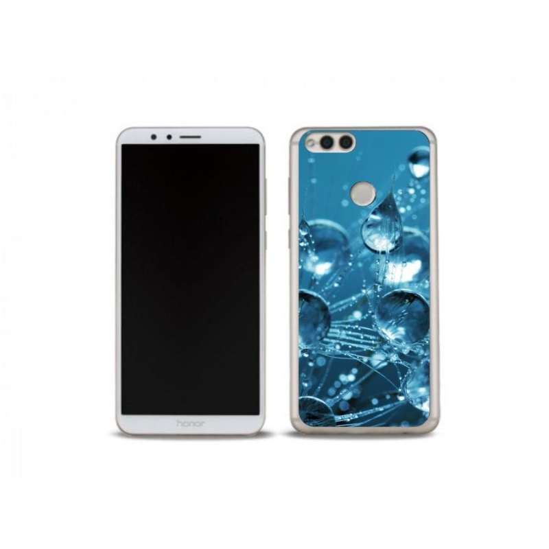 Gelové pouzdro mmCase na mobil Honor 7X - kapky vody