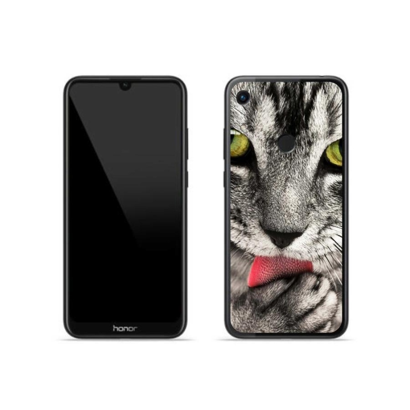 Gelové pouzdro mmCase na mobil Honor 8A - zelené kočičí oči