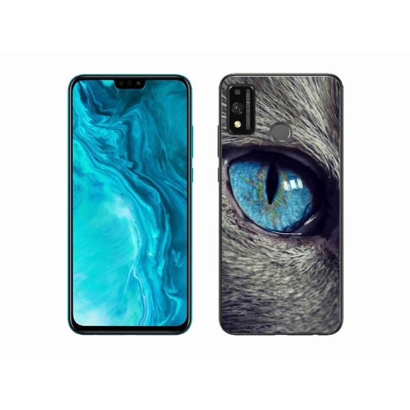 Gelové pouzdro mmCase na mobil Honor 9X Lite - modré kočičí oko