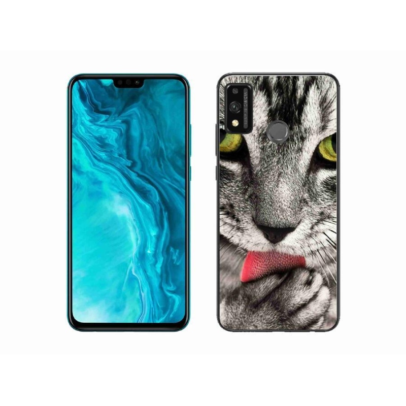 Gelové pouzdro mmCase na mobil Honor 9X Lite - zelené kočičí oči