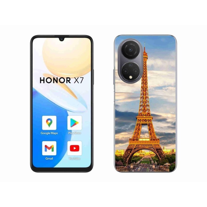 Gelové pouzdro mmCase na mobil Honor X7 - eiffelova věž 3