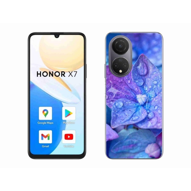Gelové pouzdro mmCase na mobil Honor X7 - fialový květ