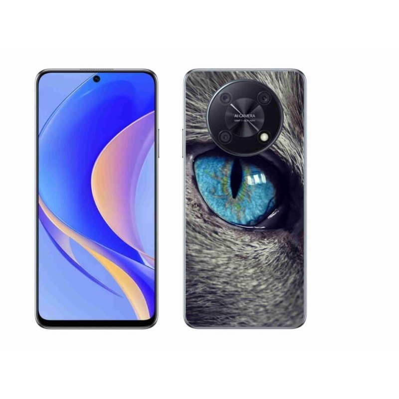 Gelové pouzdro mmCase na mobil Huawei Nova Y90 - modré kočičí oko