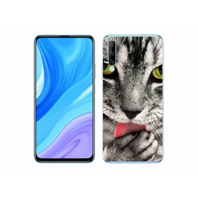 Gelové pouzdro mmCase na mobil Huawei P Smart Pro (2019) - zelené kočičí oči