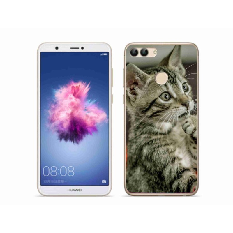Gelové pouzdro mmCase na mobil Huawei P Smart - roztomilá kočka