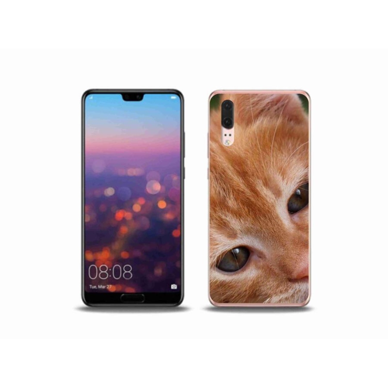 Gelové pouzdro mmCase na mobil Huawei P20 - zrzavé kotě