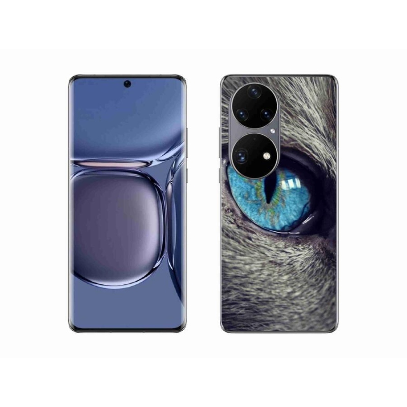 Gelové pouzdro mmCase na mobil Huawei P50 Pro - modré kočičí oko