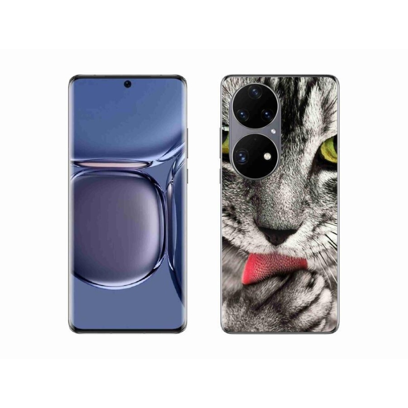 Gelové pouzdro mmCase na mobil Huawei P50 Pro - zelené kočičí oči
