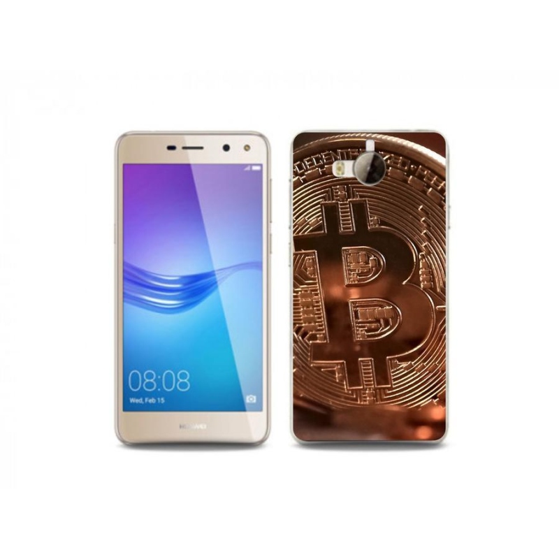 Gelové pouzdro mmCase na mobil Huawei Y6 (2017) - bitcoin