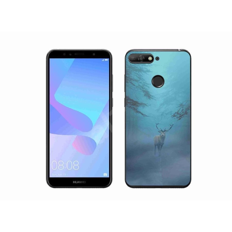 Gelové pouzdro mmCase na mobil Huawei Y6 Prime 2018 - jelen v mlze