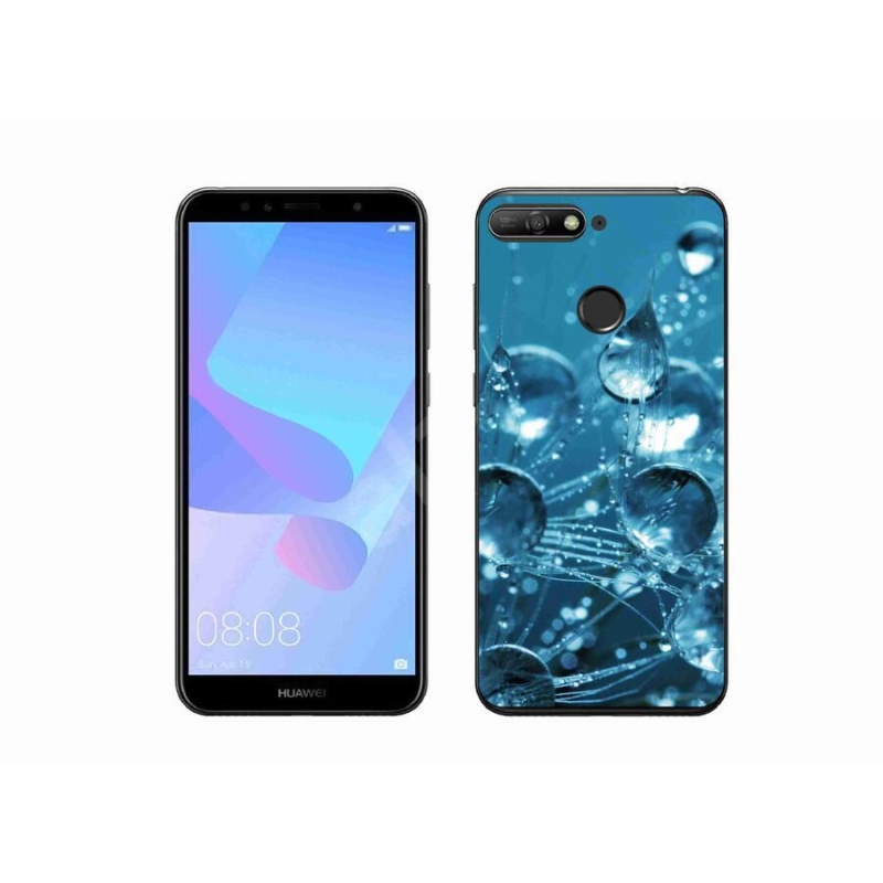 Gelové pouzdro mmCase na mobil Huawei Y6 Prime 2018 - kapky vody