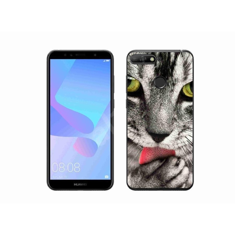 Gelové pouzdro mmCase na mobil Huawei Y6 Prime 2018 - zelené kočičí oči