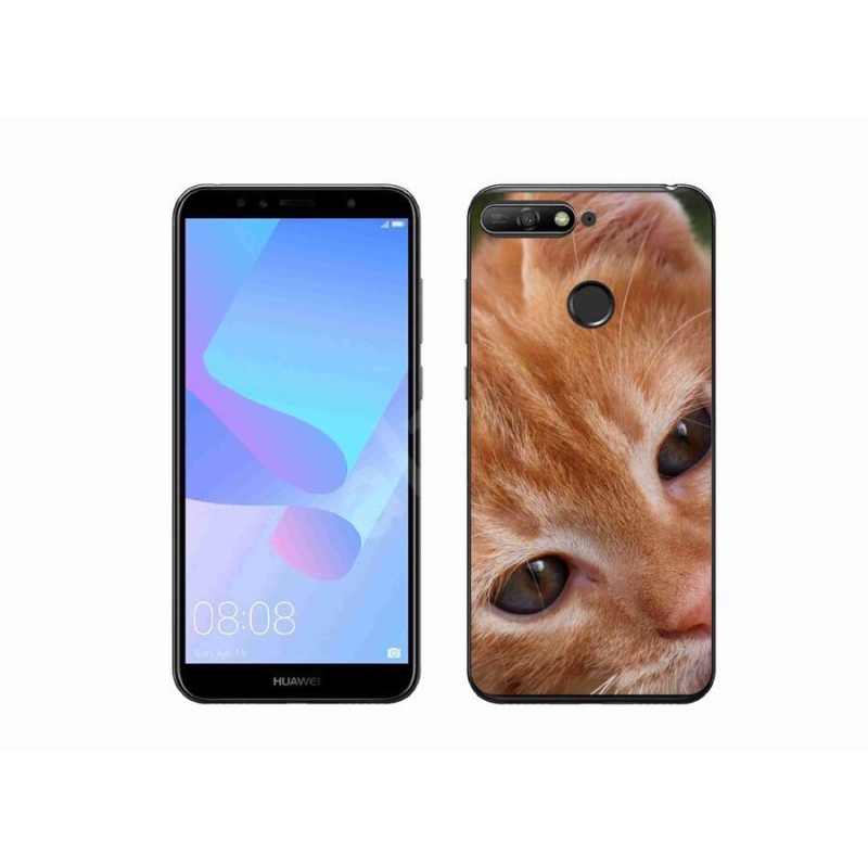Gelové pouzdro mmCase na mobil Huawei Y6 Prime 2018 - zrzavé kotě