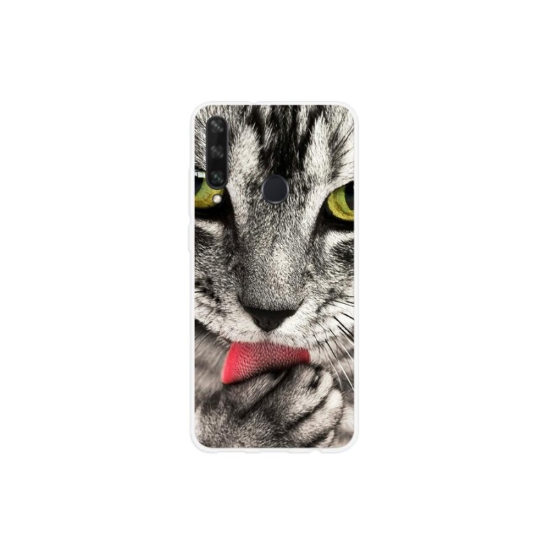Gelové pouzdro mmCase na mobil Huawei Y6p - zelené kočičí oči